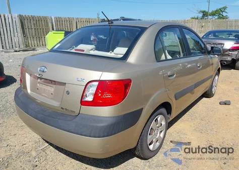 2007 Kia Rio Lx из США, поврежденный, VIN KNADE123976248719